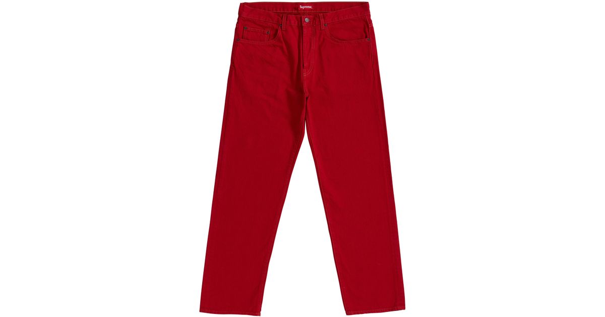 supreme washed regular jeans