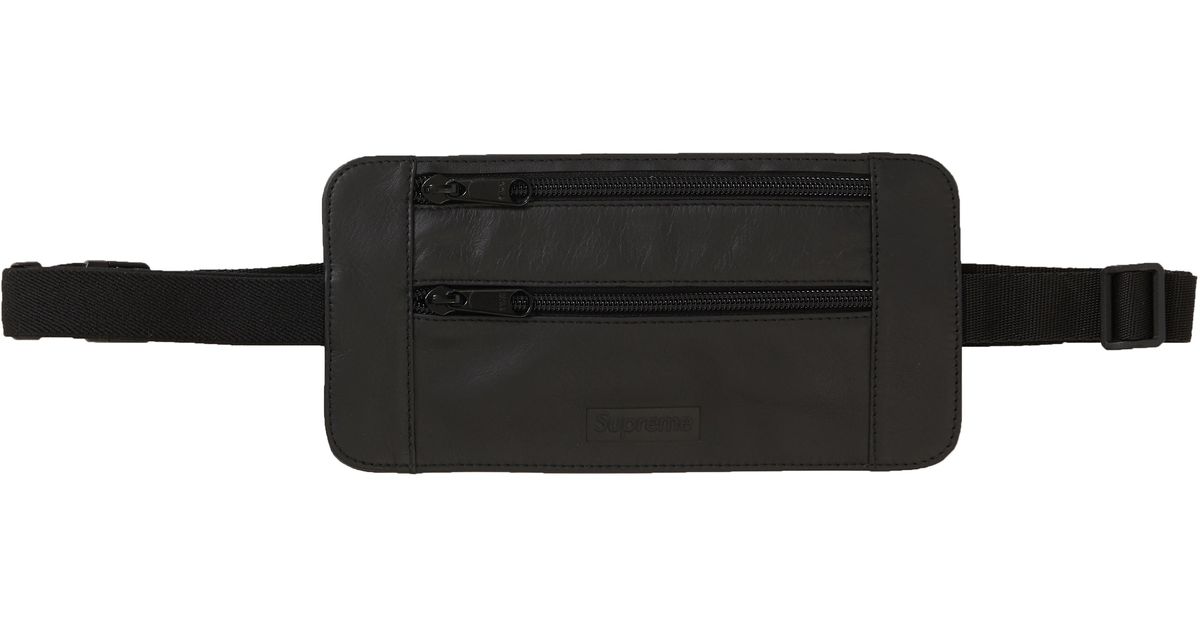 supreme leather waist shoulder pouch