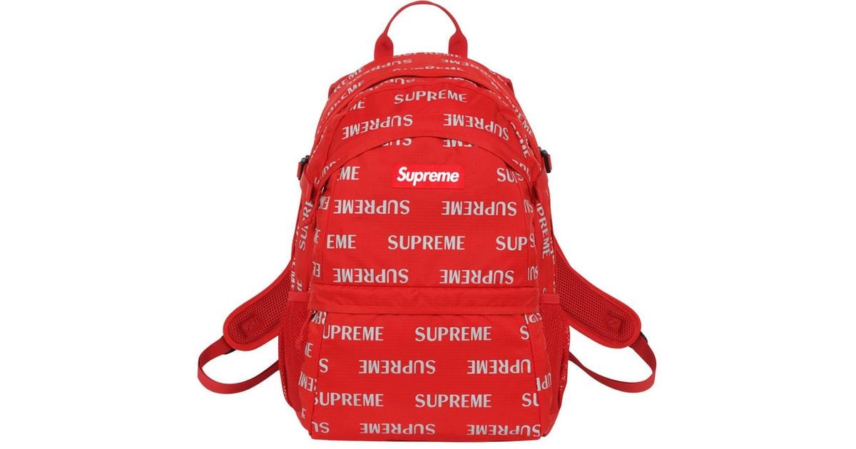 Supreme 3m Reflective Repeat Backpack Red - Lyst