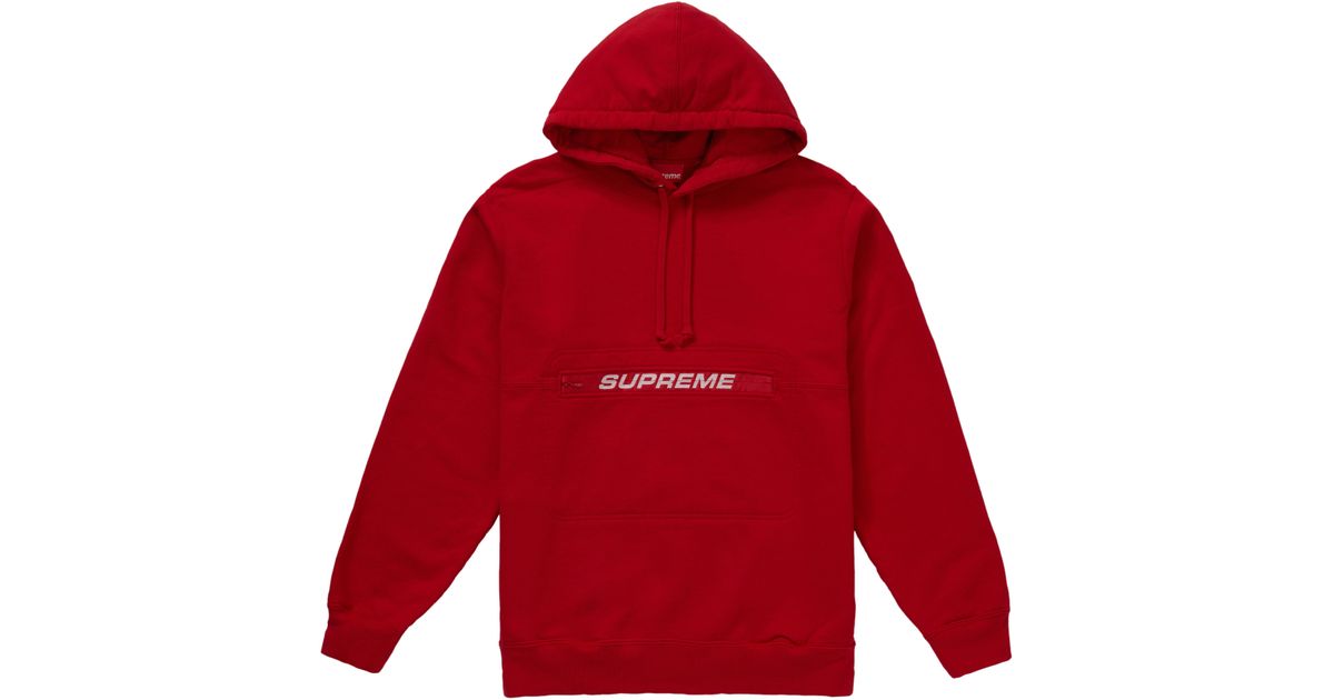 supreme zip pouch hooded sweatshirt