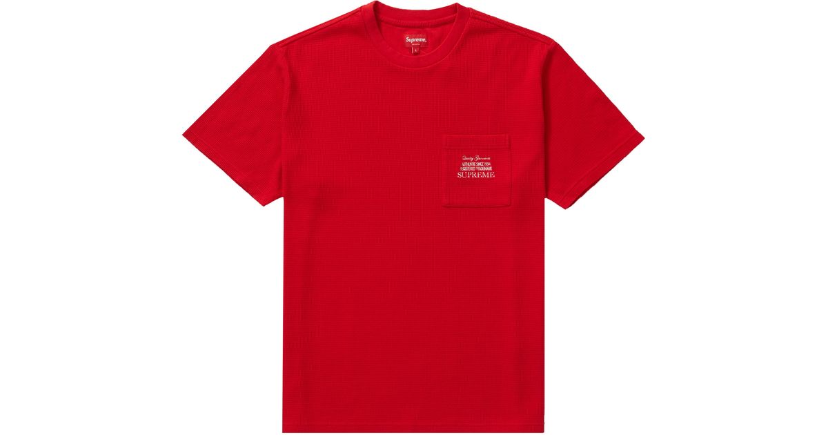 supreme waffle pocket tee