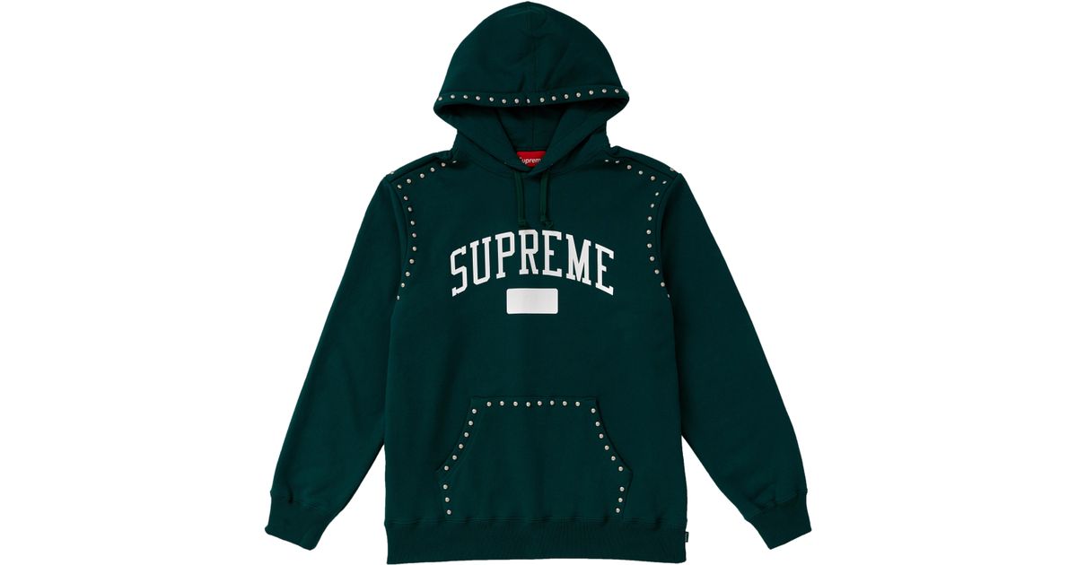 supreme dark green hoodie