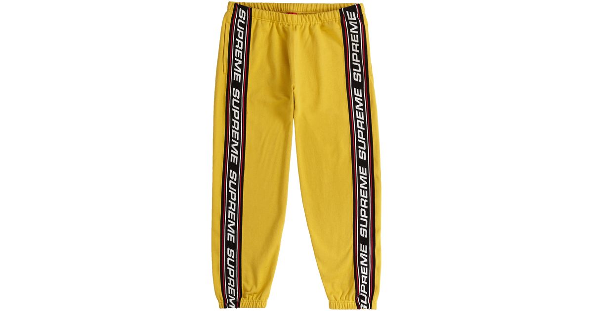 supreme text rib sweatpant
