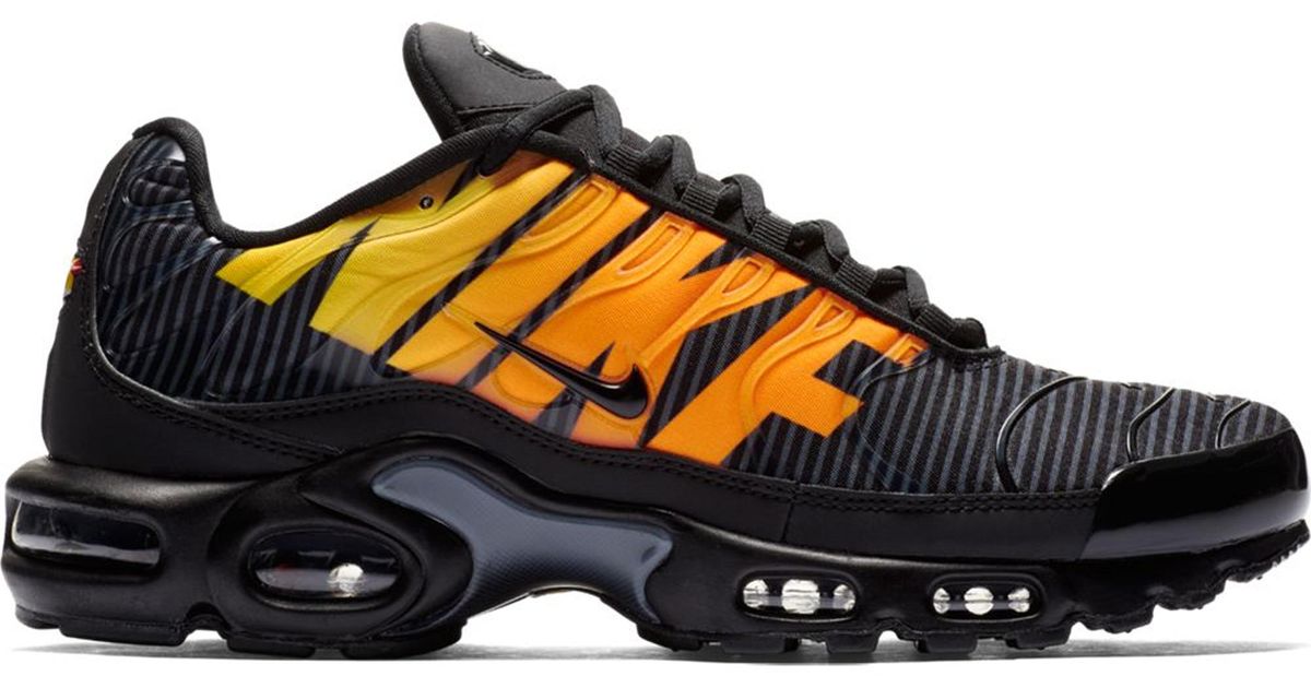 air max plus orange black