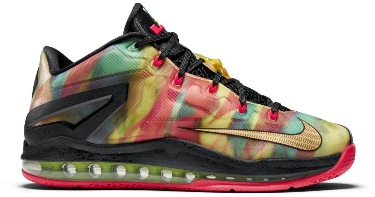 lebron 11 low multicolor