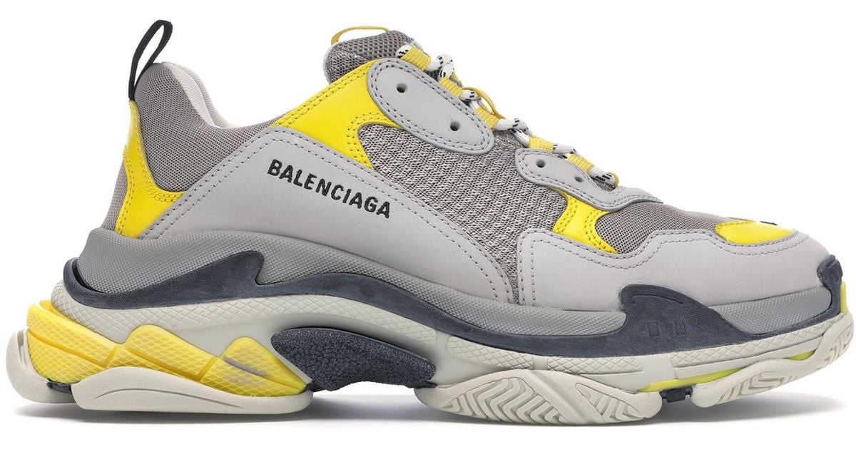 balenciaga shoes triple s yellow