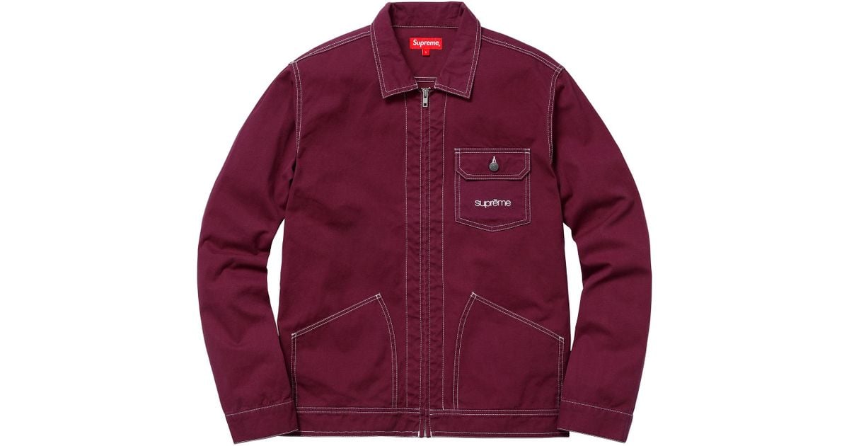 激安で販売 supreme jacket work stitch contrast Gジャン/デニムジャケット