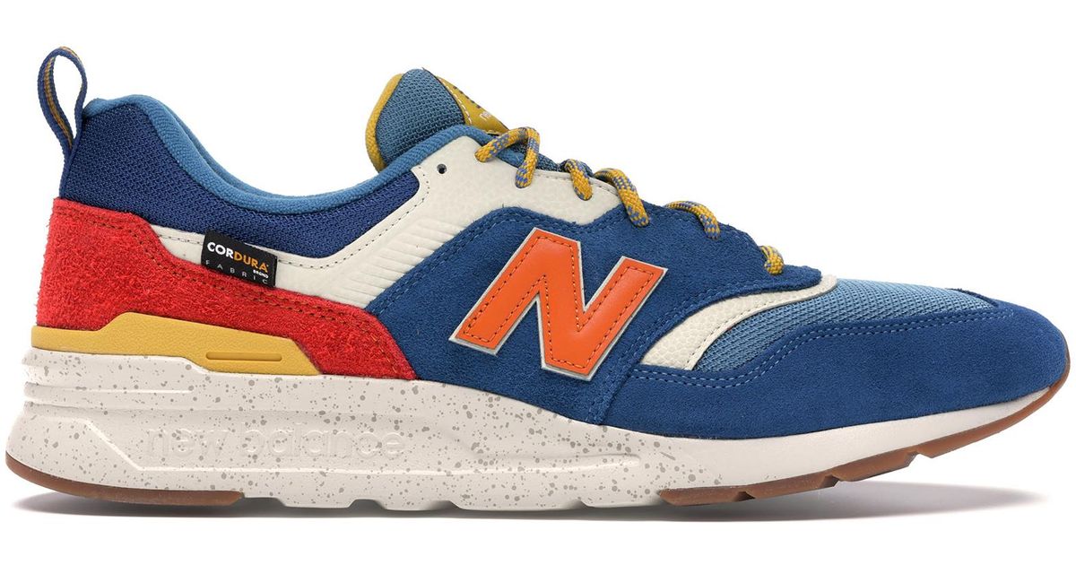 new balance 997 blue orange