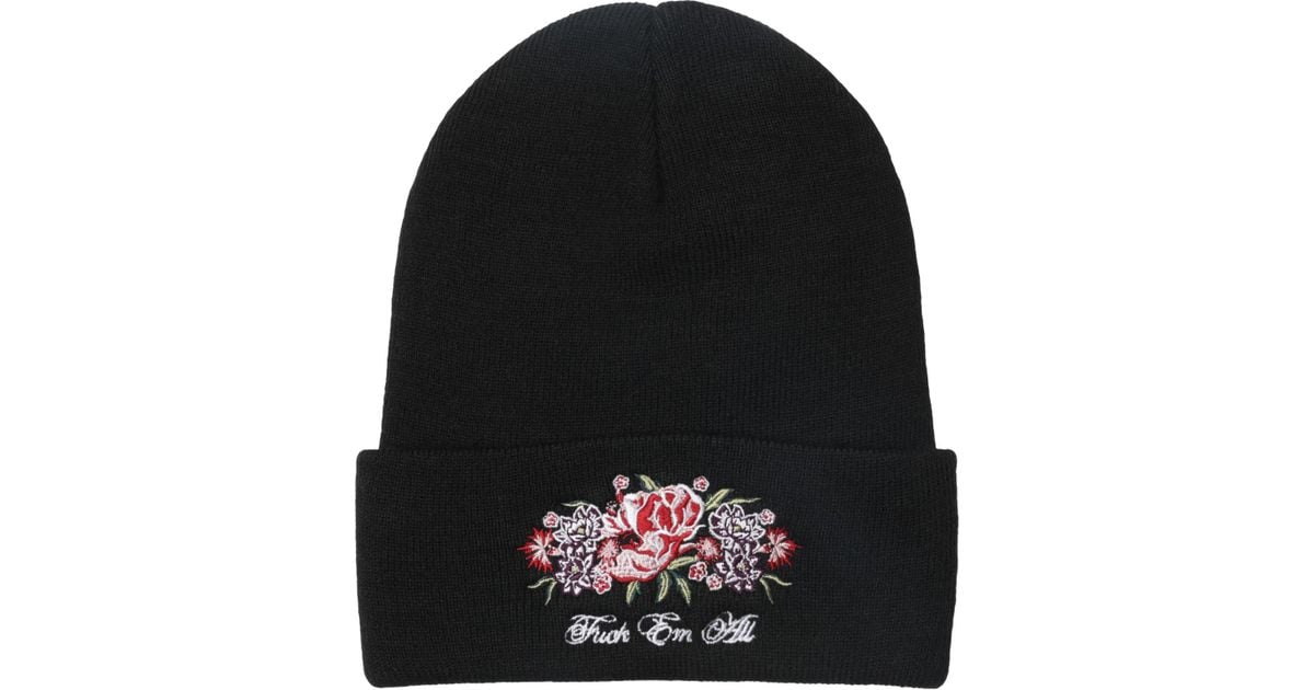 Supreme 17AW CENTERPIECE BEANIE 薔薇 supreme-Black-Centerpiece-