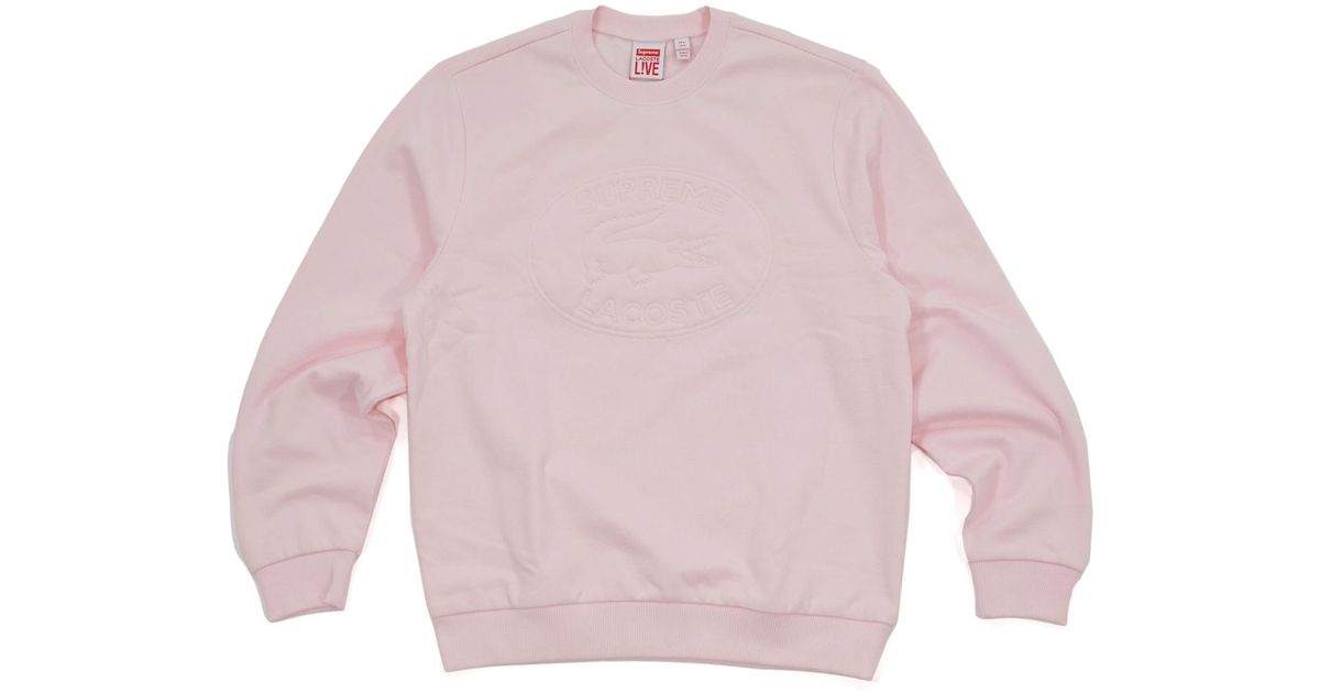 pink supreme crewneck