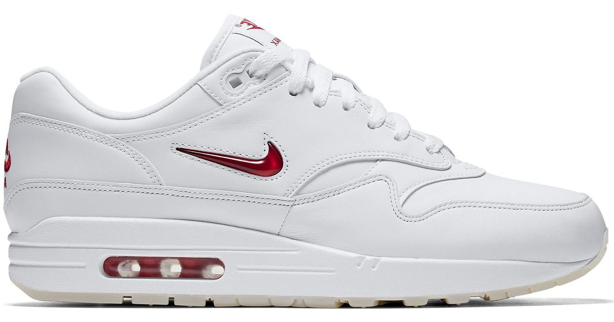 nike air max 1 jewel white red