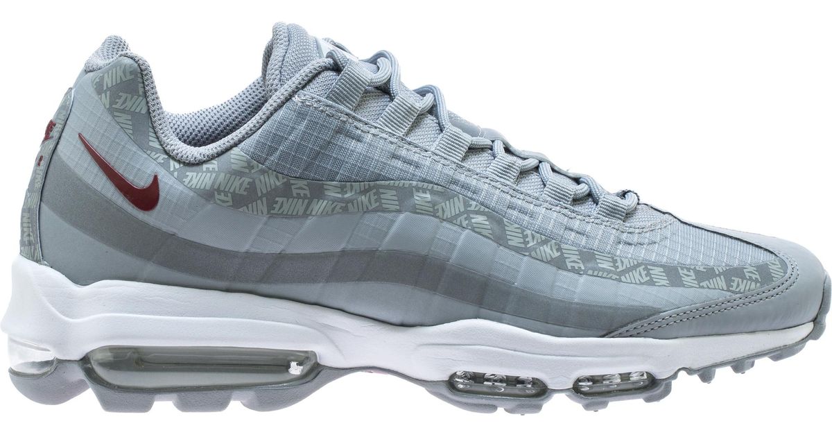 nike air max 95 ultra wolf grey red crush