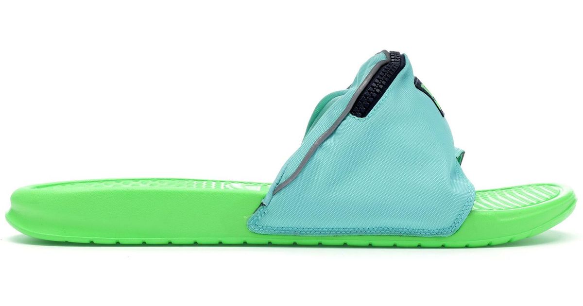 nike benassi jdi fanny pack green
