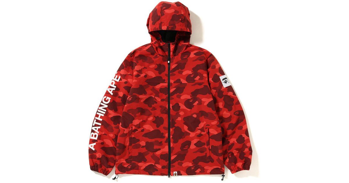 bape jacket red