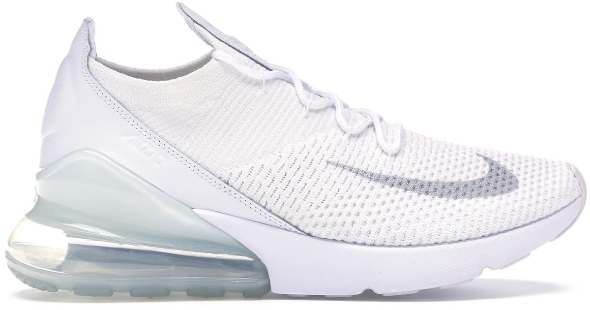 nike air max 270 flyknit mens white