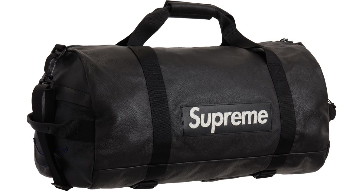 supreme nike leather duffle