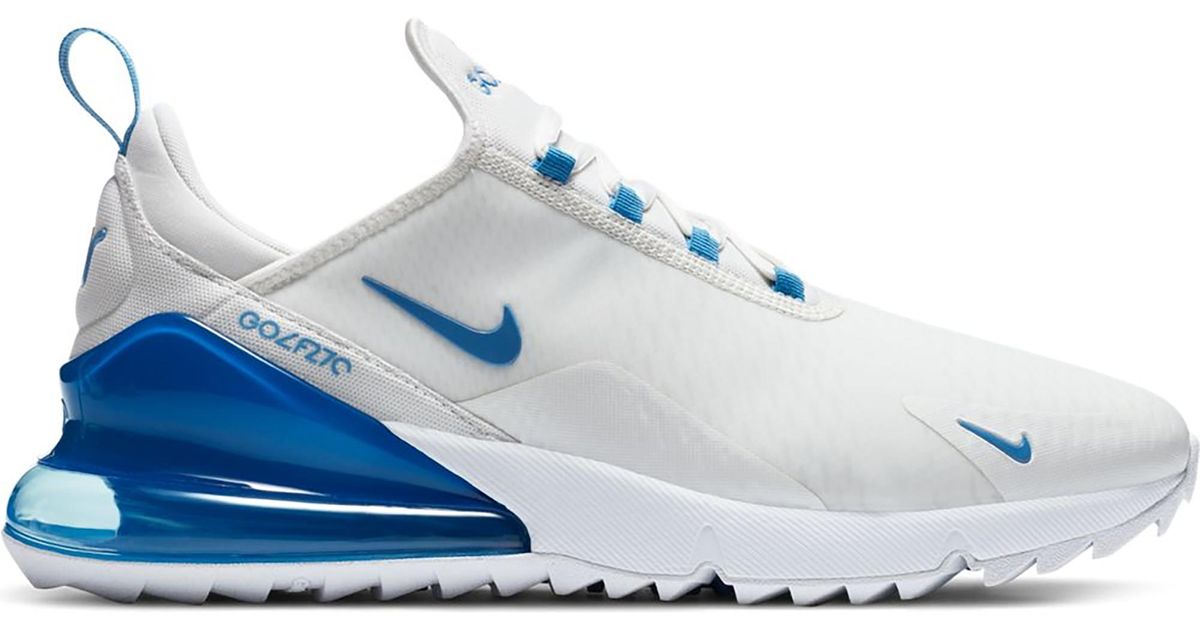 nike 270 blue and white