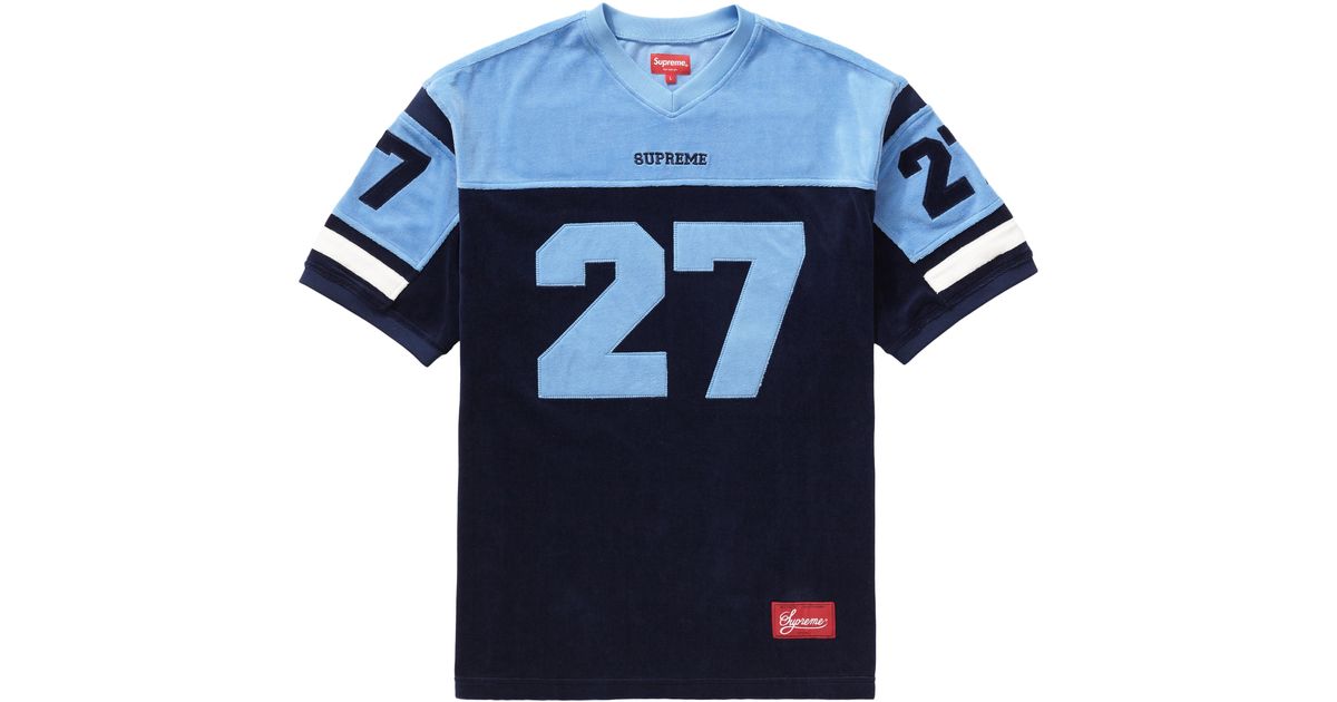 supreme velour football jersey