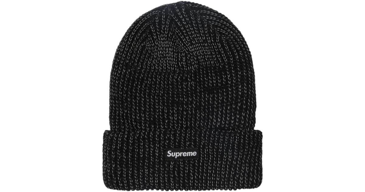 supreme beanie reflective