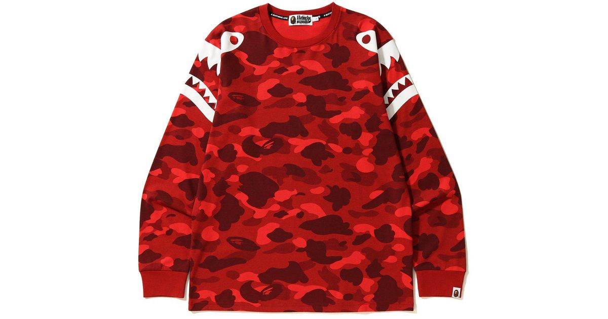 bape long sleeve shark