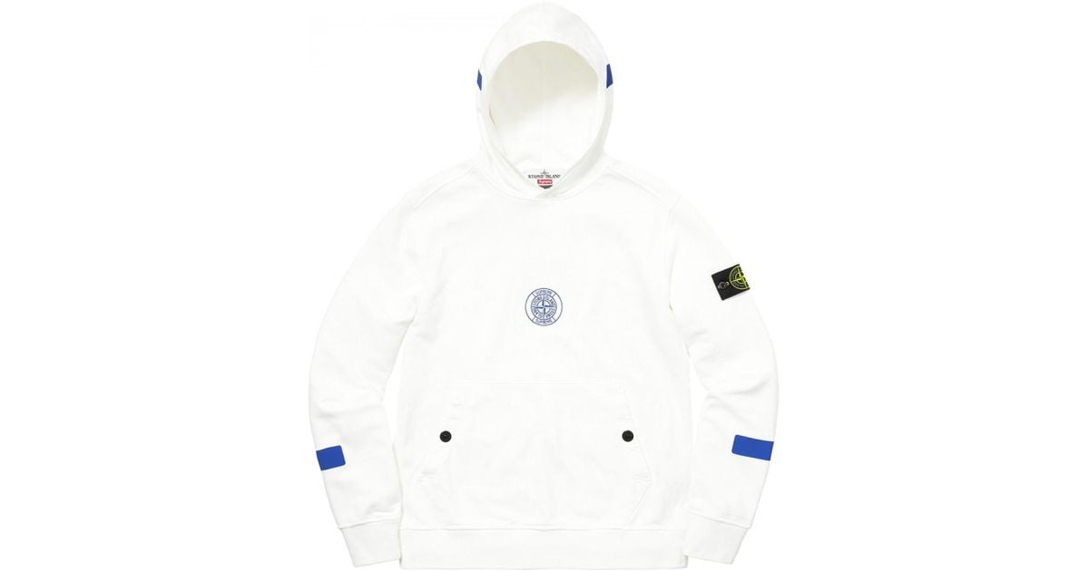 Shop Supreme Stone Island Hoodie White | UP TO 60% OFF