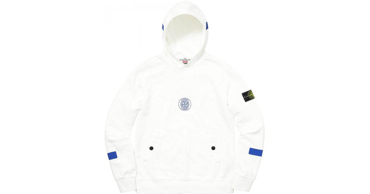 Shop Supreme Stone Island Hoodie White | UP TO 60% OFF