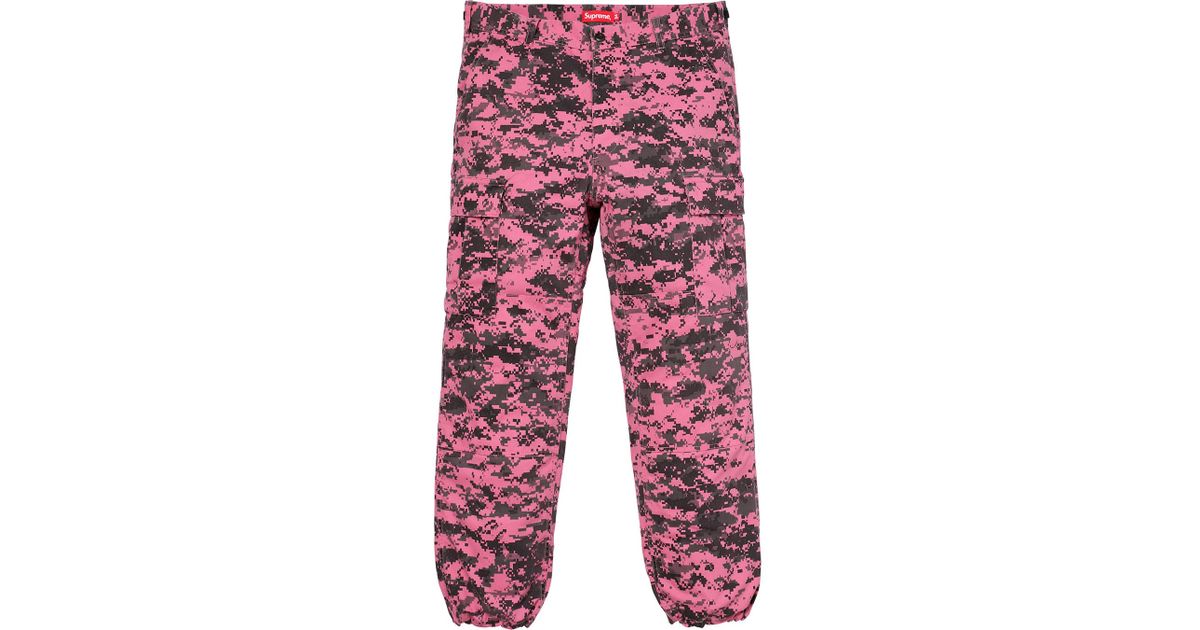 pink supreme sweatpants