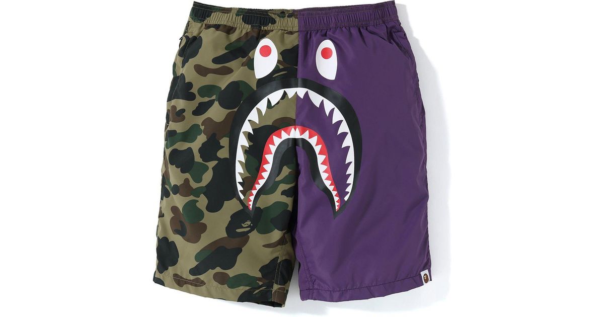 bape shorts half camo