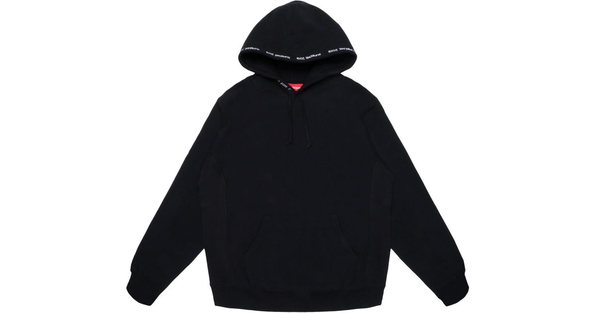 supreme channel hooded sweatshirt black