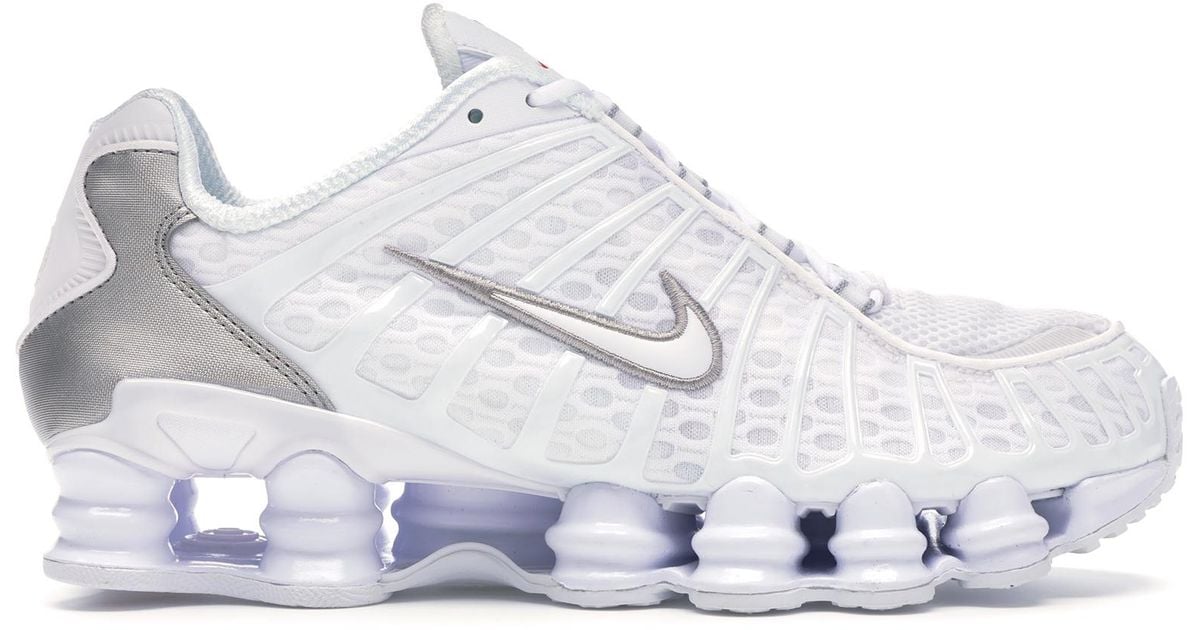 Nike Shox Tl White Metallic Silver for Men - Lyst