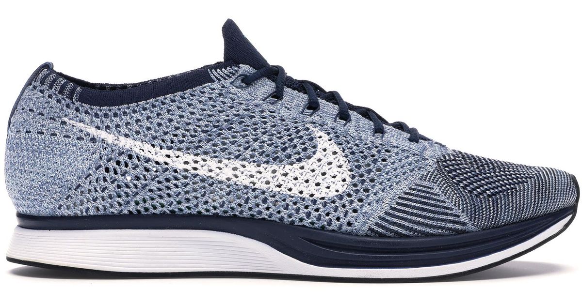 nike flyknit racer mens blue