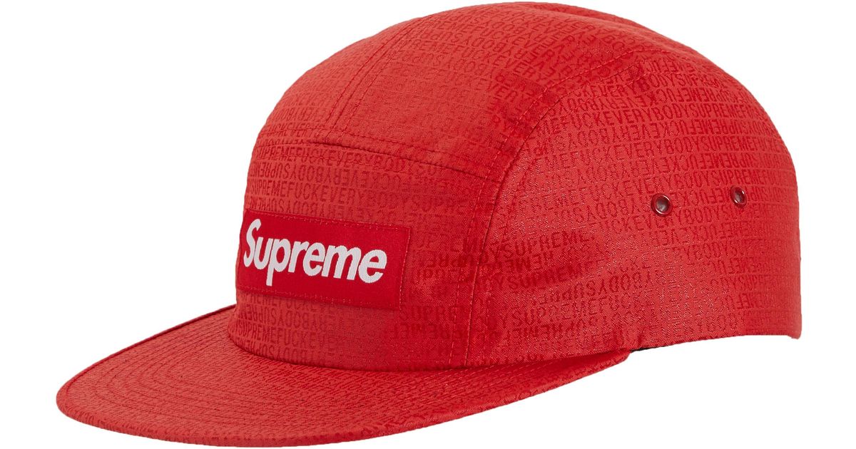 supreme jacquard camp cap