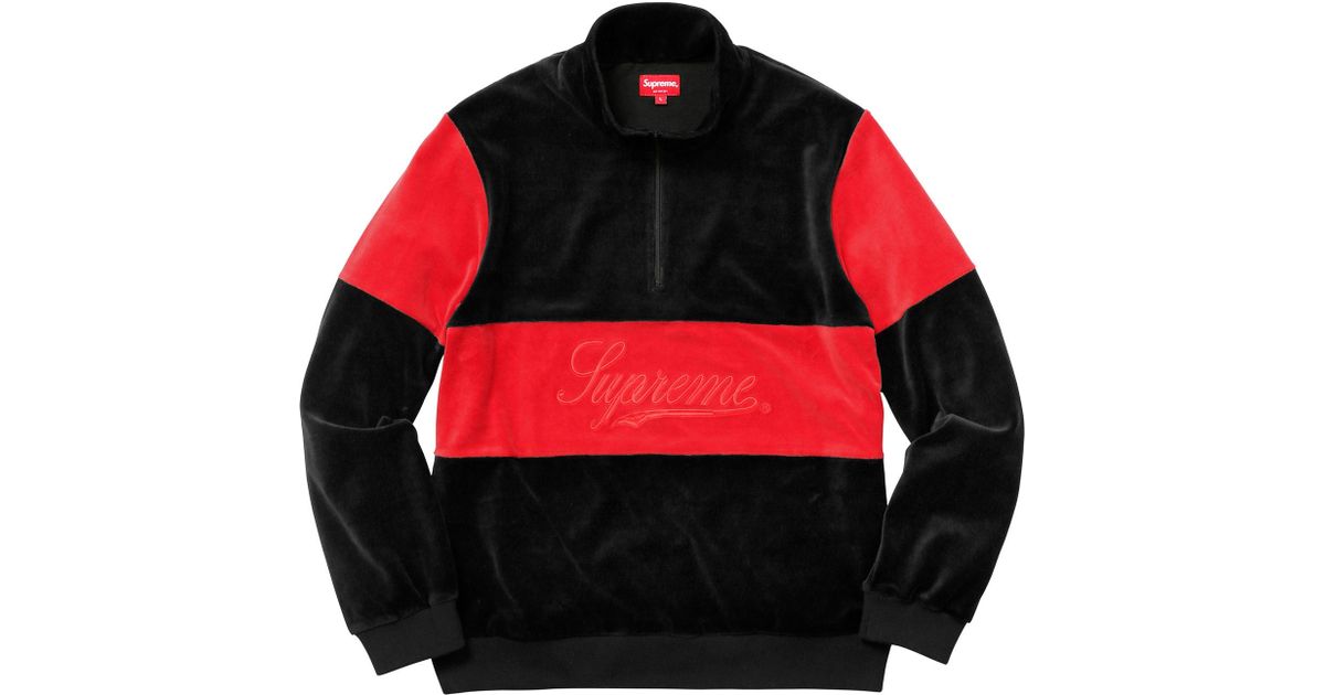 half zip pullover black