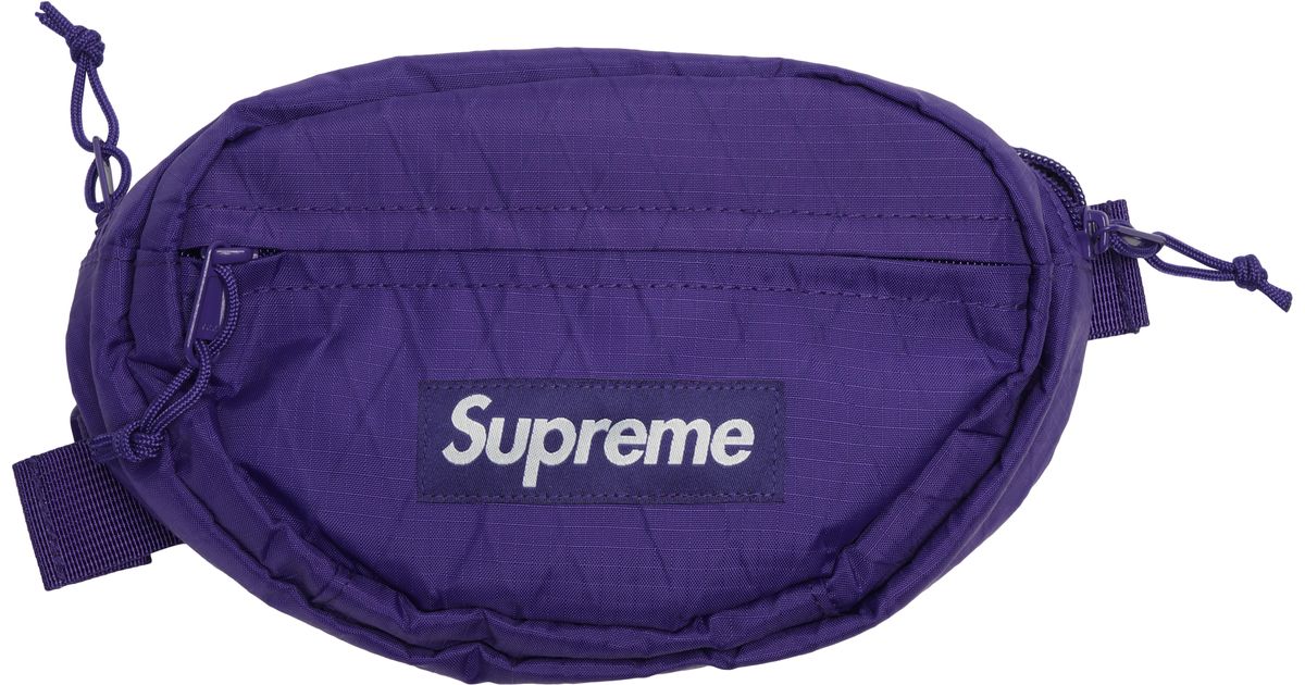 supreme waist bag fw18 purple