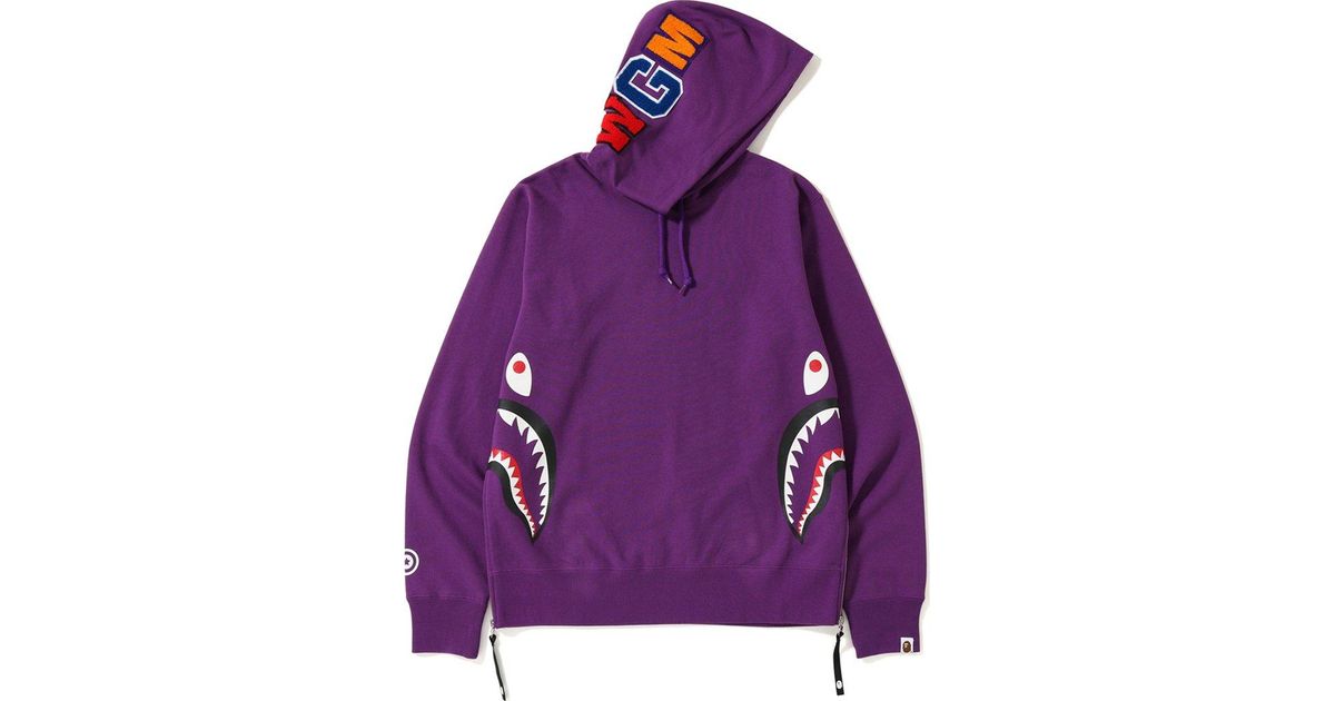 purple bathing ape hoodie