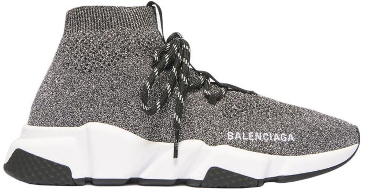 balenciaga speed lace up grey