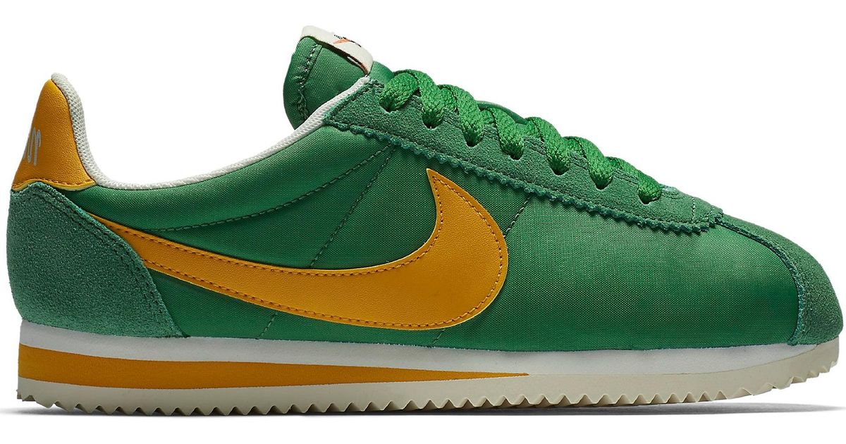 nike cortez nylon green