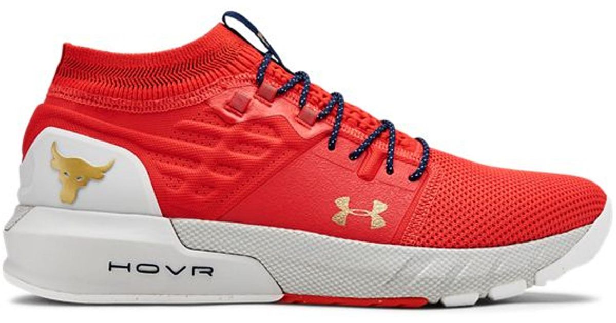 under armour red and grey shoes