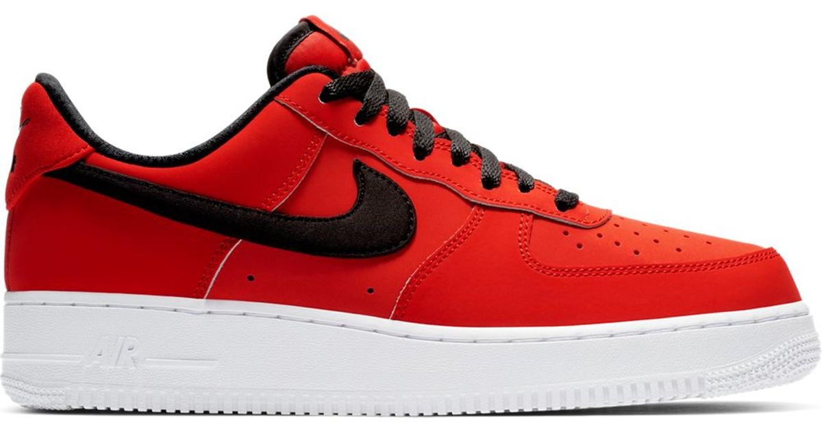sf air force 1 mid habanero red black