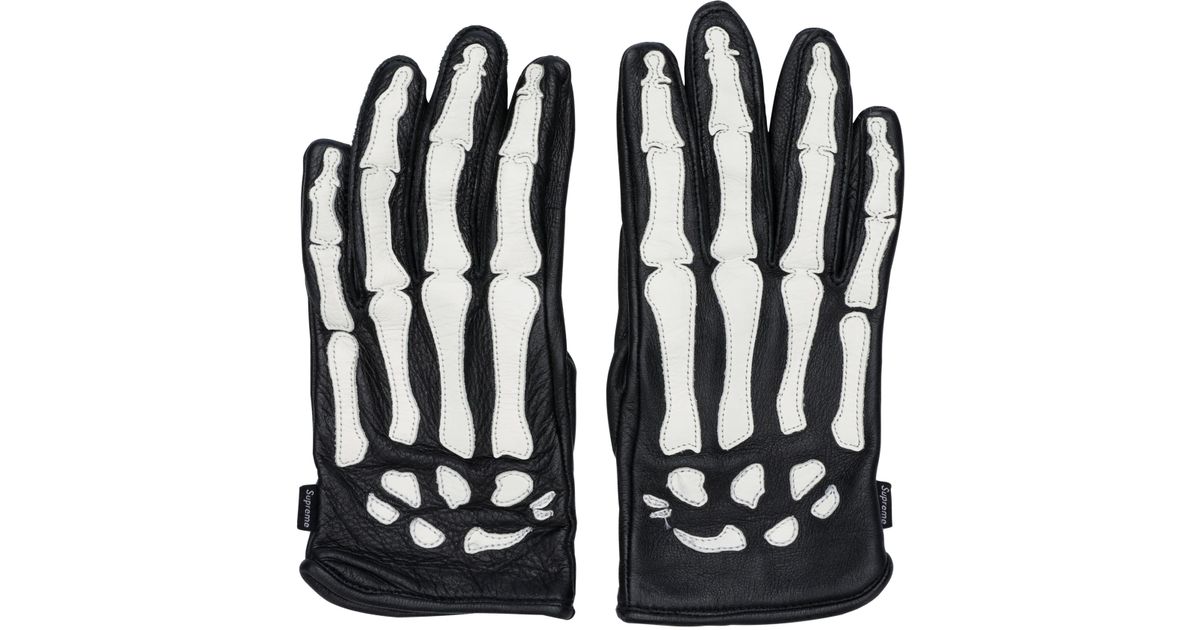 supreme skeleton gloves