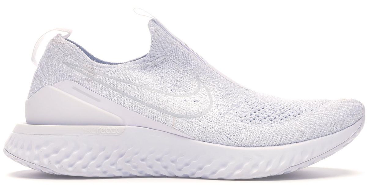 nike epic phantom react triple white