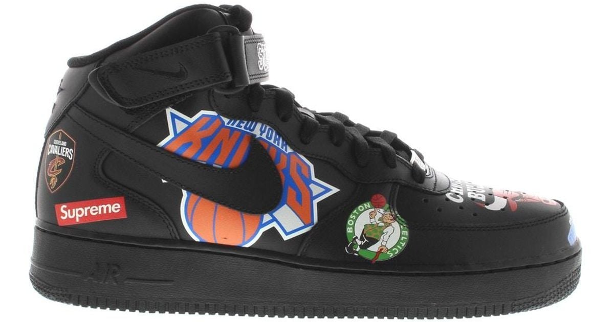 air force 1 mid supreme nba black