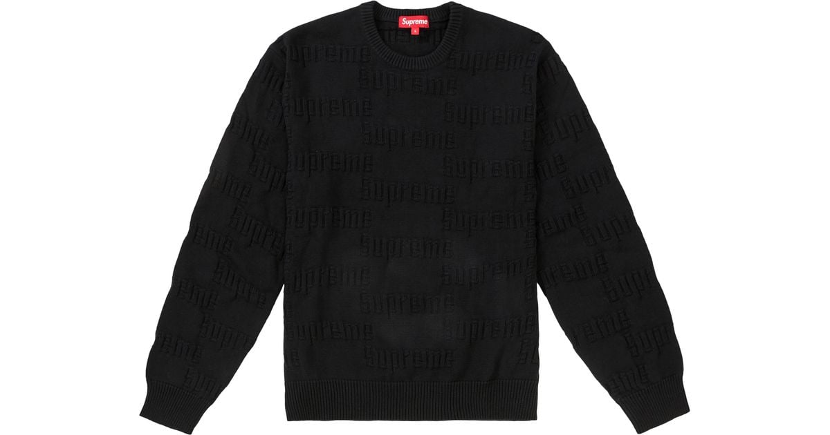 supreme raised logo sweater
