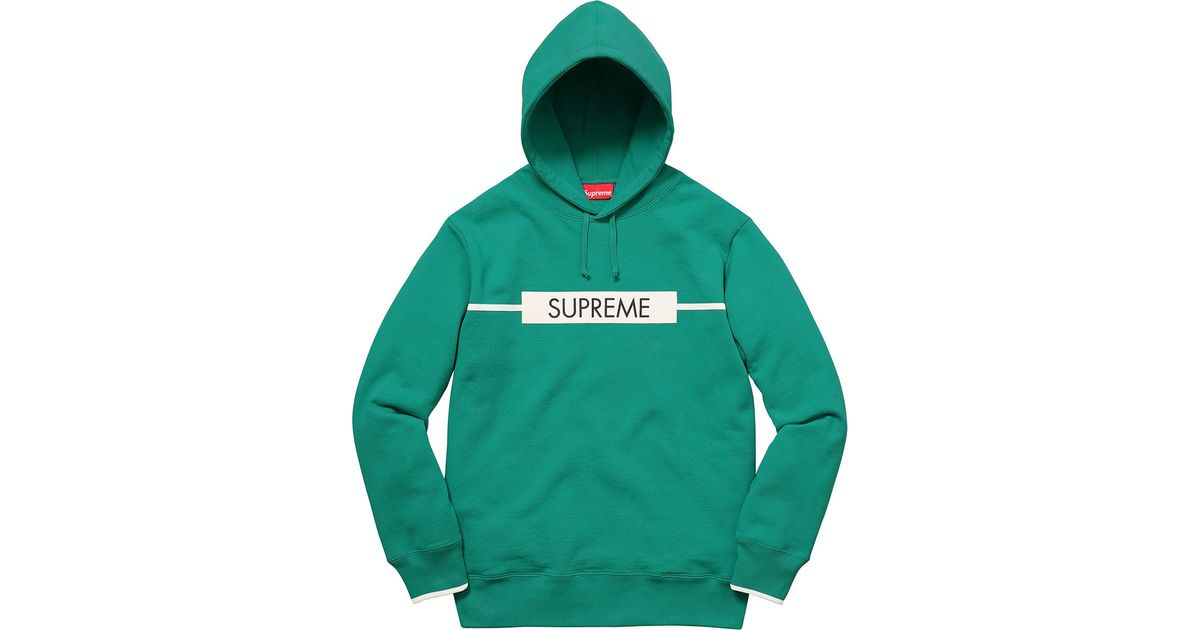 supreme chest twill tape hoodie
