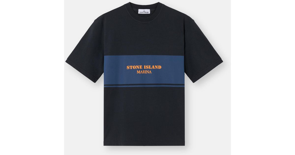 STONE | (2100024 Combed Organic Cotton Jersey_Sto Stone Island 2100024 Combed Organic Cotton Jersey Marina in