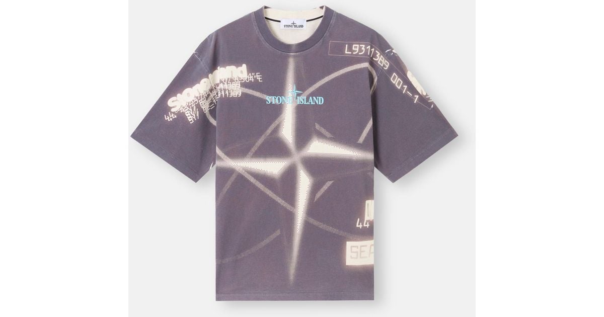 STONE ｜ (2100023 Combed Organic Cotton Jersey_Sto Black Combed Organic Cotton Jersey T-shirt by Stone Island