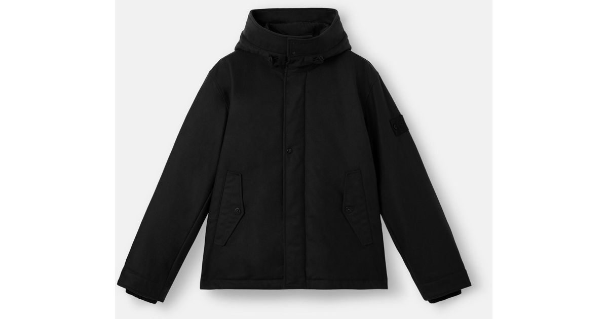 Stone Island 4100103 Wool Nylon Flannel Ghost in Black for Men