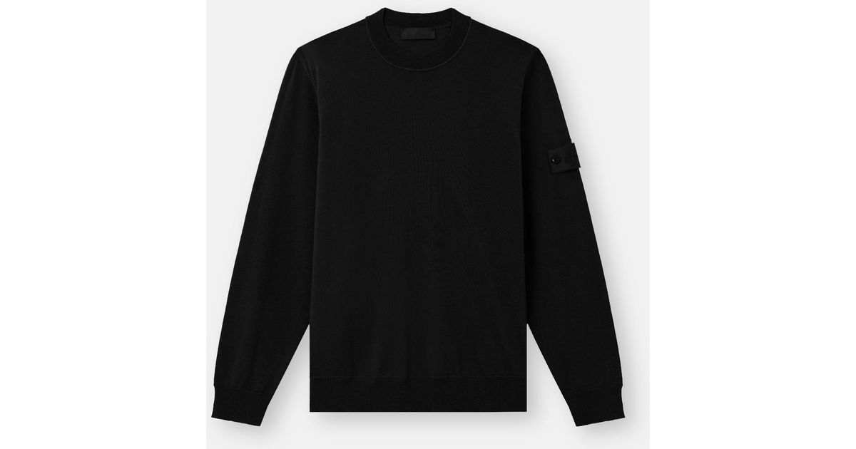 Maxim's Rws Stone Island 5100074 Light Pure Rws Wool S. I. Ghost in Black for Men ...