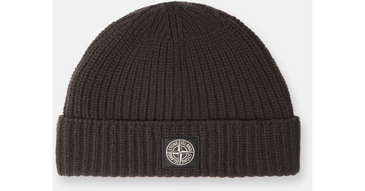 Stone Island N10B5 Rws Geelong Wool in Black for Men | Lyst