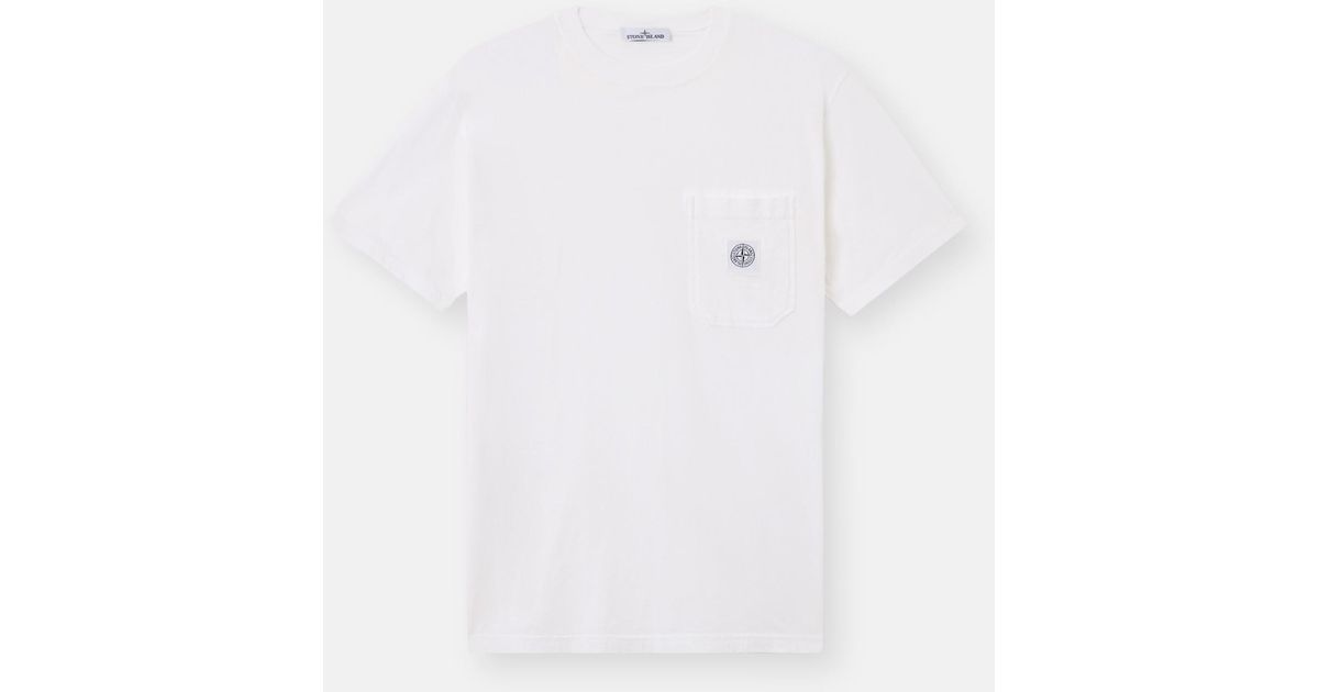 STONE | (2100219 Organic Cotton Jersey 'FISSATO' Stone Island 2100219 Organic Cotton Jersey 'Fissato' Effect
